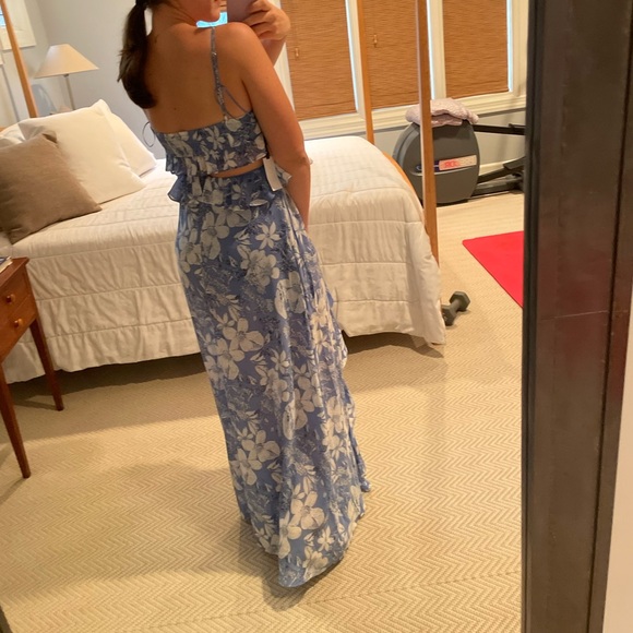 PALACE DRESS IN BLUE & WHITE FLORAL - Picture 2 of 6